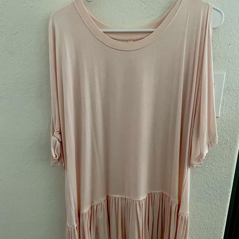 Cold shoulder tie tunic style shirt